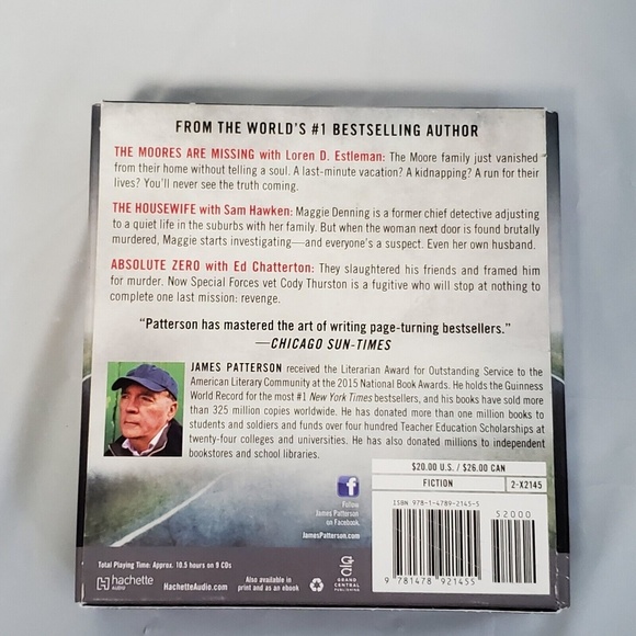 The Moores Are Missing by James Patterson 9 CD Box Set The Housewife, Absolute 0 - Picture 3 of 4